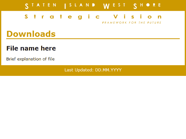 Staten Island West Shore Strategtic Vision